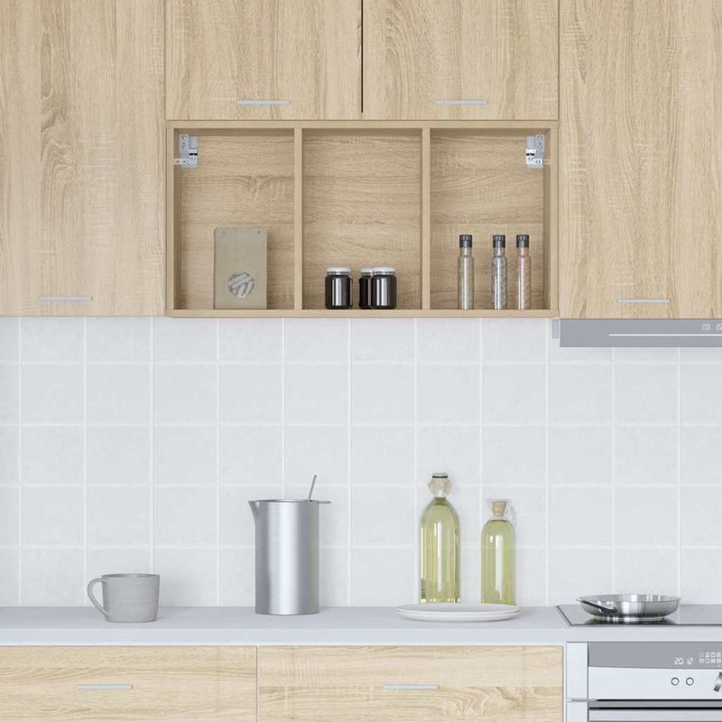 Casa si Gradina - Mobilier - Comode si corpuri - Corpuri bucatarie - Dulap suspendat cu raft Riga Stejar Sonoma 40 x 29,5 x 80 cm - Infinity.ro