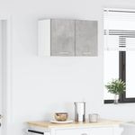 Casa si Gradina - Mobilier - Comode si corpuri - Corpuri bucatarie - Dulap suspendat cu raft Riga Gri beton si Alb 30 x 31 x 40 cm - Infinity.ro