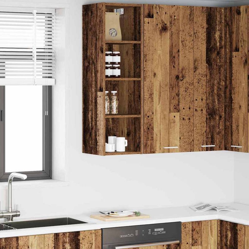 Casa si Gradina - Mobilier - Comode si corpuri - Corpuri bucatarie - Dulap suspendat cu raft Riga Lemn Vechi 30 x 29,5 x 100 cm - Infinity.ro