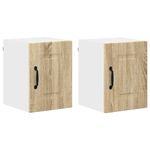 Casa si Gradina - Mobilier - Comode si corpuri - Corpuri bucatarie - Dulap suspendat de bucatarie cu raft cu usa 2 pcs Stejar Sonoma - Infinity.ro