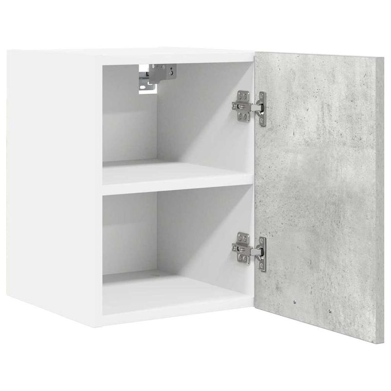 Casa si Gradina - Mobilier - Comode si corpuri - Corpuri bucatarie - Dulap suspendat cu raft Riga Gri beton si Alb 30 x 31 x 40 cm - Infinity.ro