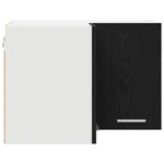 Casa si Gradina - Mobilier - Comode si corpuri - Corpuri bucatarie - Dulap suspendat Riga Stejar negru si Alb 57 x 57 x 40 cm - Infinity.ro