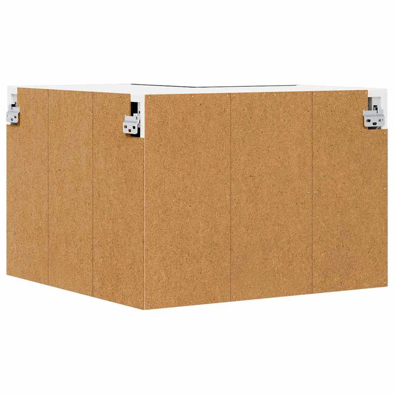 Casa si Gradina - Mobilier - Comode si corpuri - Corpuri bucatarie - Dulap suspendat Riga Stejar negru si Alb 57 x 57 x 40 cm - Infinity.ro