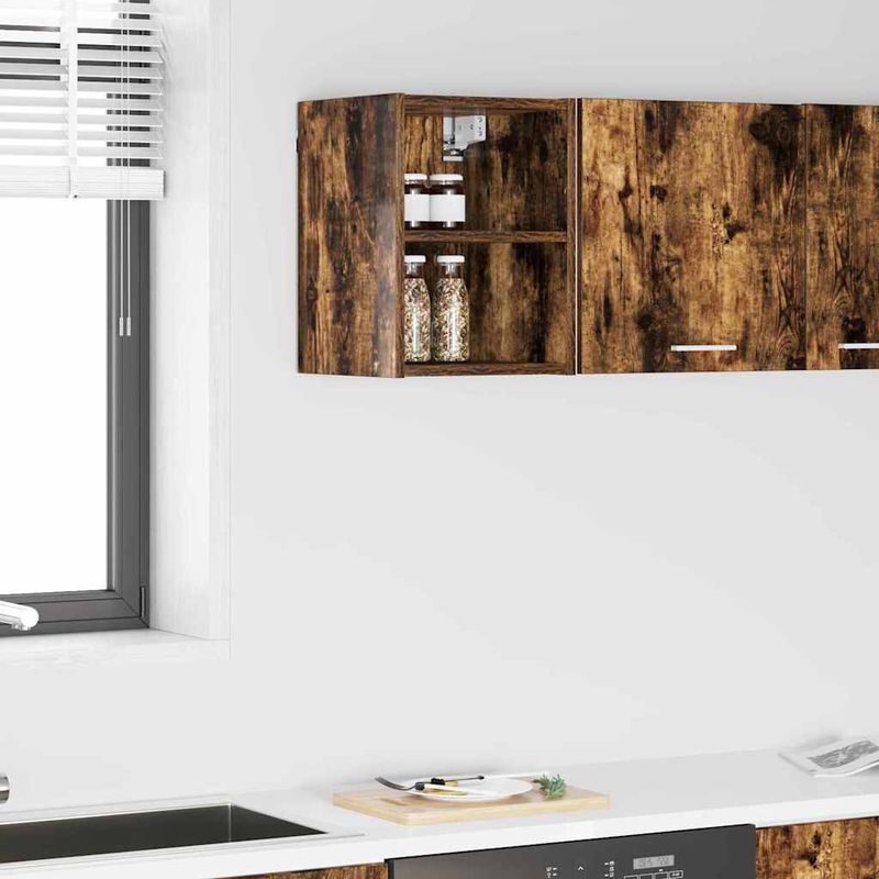 Casa si Gradina - Mobilier - Comode si corpuri - Corpuri bucatarie - Dulap suspendat cu raft Riga Stejar fumuriu 30 x 29,5 x 40 cm - Infinity.ro