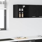Casa si Gradina - Mobilier - Comode si corpuri - Corpuri bucatarie - Dulap suspendat cu raft Riga Stejar Negru 40 x 29,5 x 40 cm - Infinity.ro