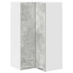 Casa si Gradina - Mobilier - Comode si corpuri - Corpuri bucatarie - Dulap suspendat cu raft Riga Gri beton si Alb 57 x 57 x 100 cm - Infinity.ro