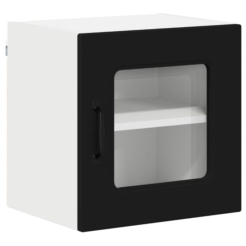 Casa si Gradina - Mobilier - Comode si corpuri - Corpuri bucatarie - Dulap suspendat de bucatarie cu usa 2 pcs Negru 40 x 31 x 40 cm - Infinity.ro