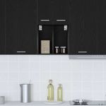 Casa si Gradina - Mobilier - Comode si corpuri - Corpuri bucatarie - Dulap suspendat cu raft Riga Stejar Negru 40 x 29,5 x 40 cm - Infinity.ro