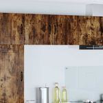 Casa si Gradina - Mobilier - Comode si corpuri - Corpuri bucatarie - Dulap suspendat de bucatarie cu raft 2 pcs Stejar fumuriu - Infinity.ro