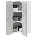 Casa si Gradina - Mobilier - Comode si corpuri - Corpuri bucatarie - Dulap suspendat cu raft Riga Gri beton si Alb 57 x 57 x 100 cm - Infinity.ro