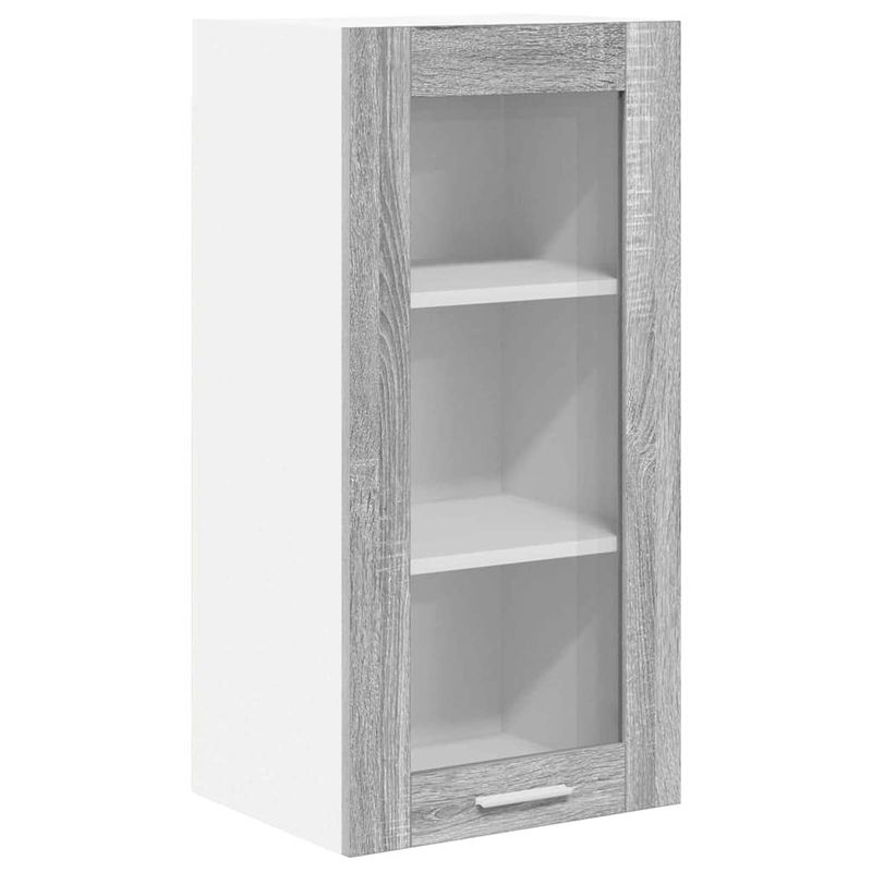 Casa si Gradina - Mobilier - Comode si corpuri - Corpuri bucatarie - Dulap suspendat cu raft Riga 2 pcs Gri Sonoma 40 x 31 x 80 cm - Infinity.ro