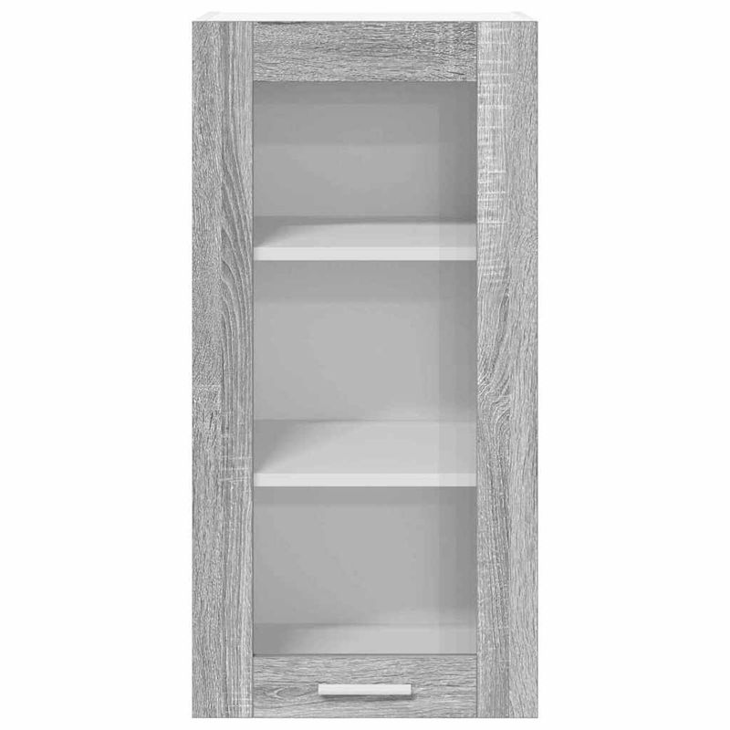 Casa si Gradina - Mobilier - Comode si corpuri - Corpuri bucatarie - Dulap suspendat cu raft Riga 2 pcs Gri Sonoma 40 x 31 x 80 cm - Infinity.ro
