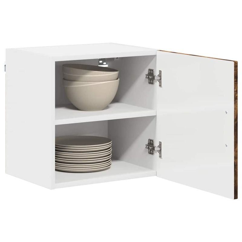 Casa si Gradina - Mobilier - Comode si corpuri - Corpuri bucatarie - Dulap suspendat de bucatarie cu raft 2 pcs Stejar fumuriu - Infinity.ro