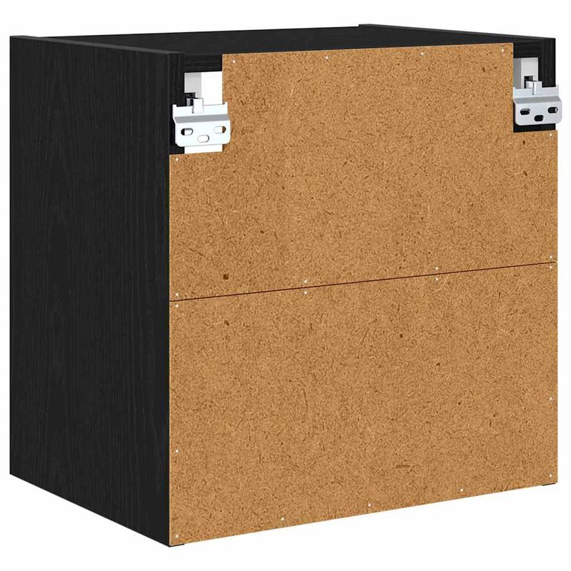 Casa si Gradina - Mobilier - Comode si corpuri - Corpuri bucatarie - Dulap suspendat cu raft Riga Stejar Negru 40 x 29,5 x 40 cm - Infinity.ro