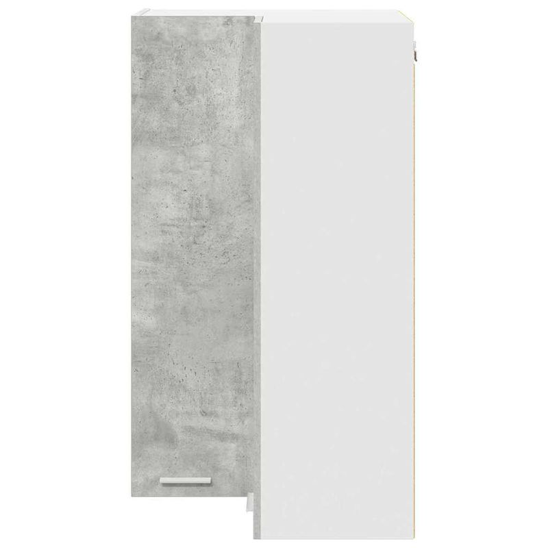 Casa si Gradina - Mobilier - Comode si corpuri - Corpuri bucatarie - Dulap suspendat cu raft Riga Gri beton si Alb 57 x 57 x 100 cm - Infinity.ro