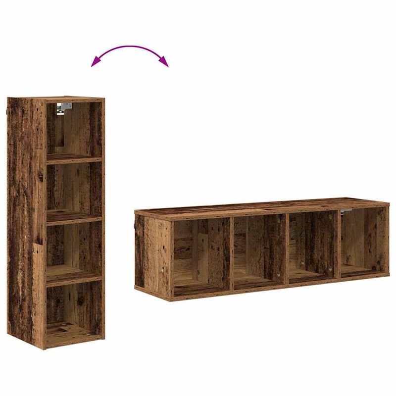 Casa si Gradina - Mobilier - Comode si corpuri - Corpuri bucatarie - Dulap suspendat cu raft Riga Lemn Vechi 30 x 29,5 x 100 cm - Infinity.ro