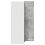 Casa si Gradina - Mobilier - Comode si corpuri - Corpuri bucatarie - Dulap suspendat cu raft Riga Gri beton si Alb 57 x 57 x 100 cm - Infinity.ro