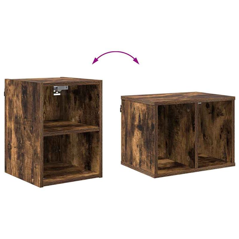 Casa si Gradina - Mobilier - Comode si corpuri - Corpuri bucatarie - Dulap suspendat cu raft Riga Stejar fumuriu 30 x 29,5 x 40 cm - Infinity.ro