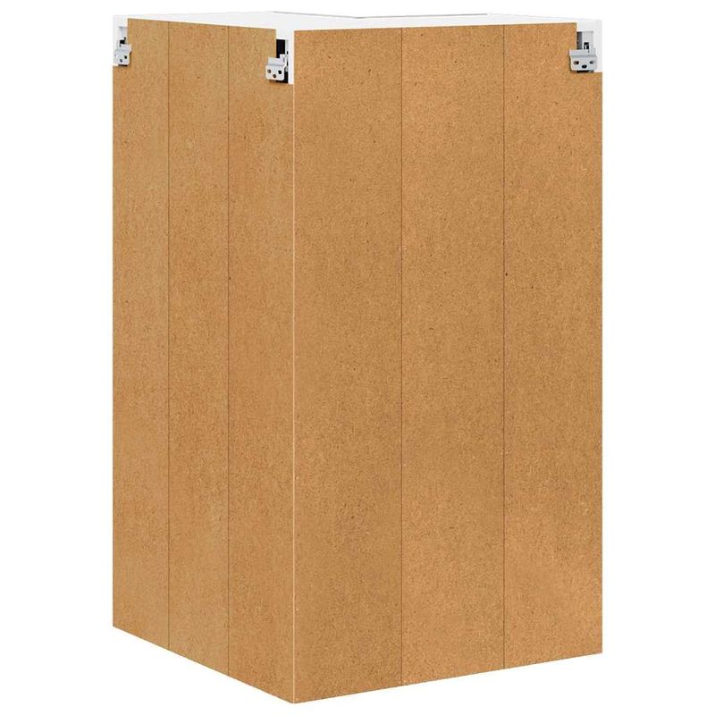 Casa si Gradina - Mobilier - Comode si corpuri - Corpuri bucatarie - Dulap suspendat cu raft Riga Gri beton si Alb 57 x 57 x 100 cm - Infinity.ro