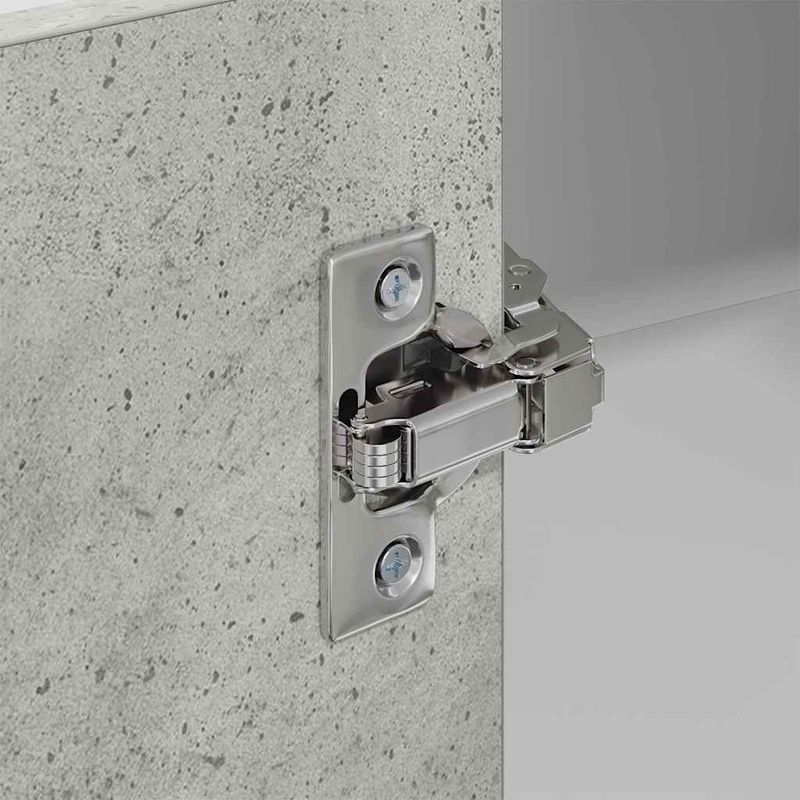 Casa si Gradina - Mobilier - Comode si corpuri - Corpuri bucatarie - Dulap suspendat cu raft Riga Gri beton si Alb 57 x 57 x 100 cm - Infinity.ro