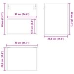 Casa si Gradina - Mobilier - Comode si corpuri - Corpuri bucatarie - Dulap suspendat cu raft Riga Stejar Negru 40 x 29,5 x 40 cm - Infinity.ro