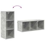 Casa si Gradina - Mobilier - Comode si corpuri - Corpuri bucatarie - Dulap suspendat cu raft Riga Gri din beton 30 x 29,5 x 80 cm - Infinity.ro