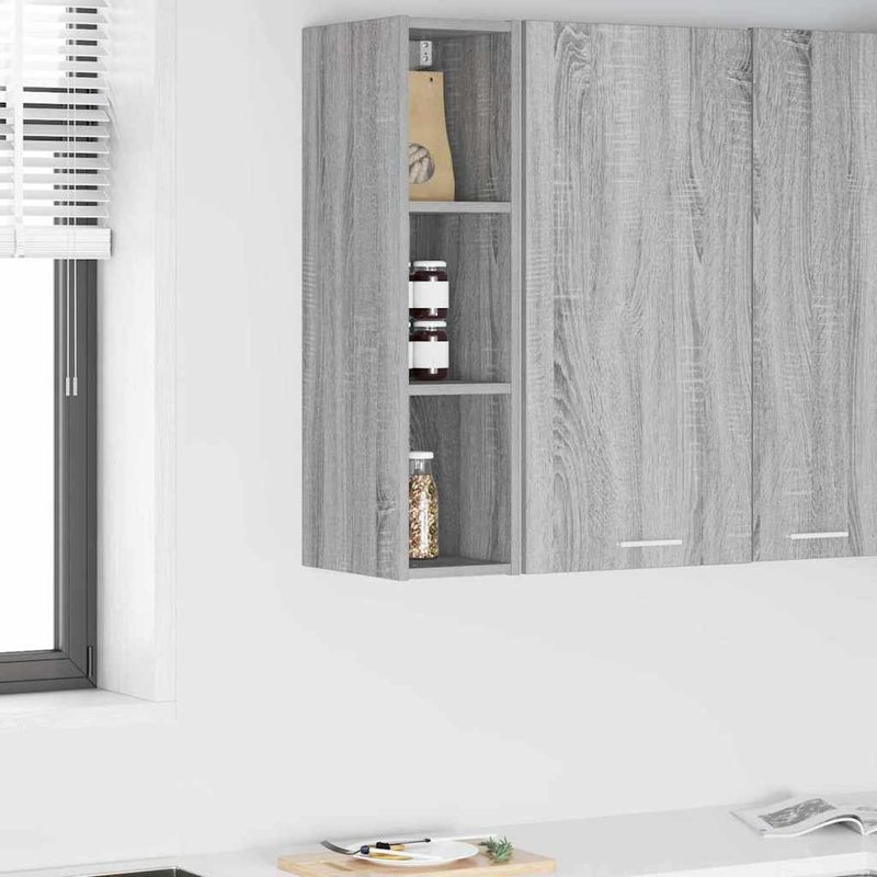 Casa si Gradina - Mobilier - Comode si corpuri - Corpuri bucatarie - Dulap suspendat Riga Gri Sonoma 20 x 29,5 x 80 cm Lemn compozit - Infinity.ro