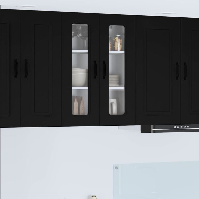 Casa si Gradina - Mobilier - Comode si corpuri - Corpuri bucatarie - Dulap suspendat de bucatarie cu raft Negru 60 x 31 x 80 cm - Infinity.ro