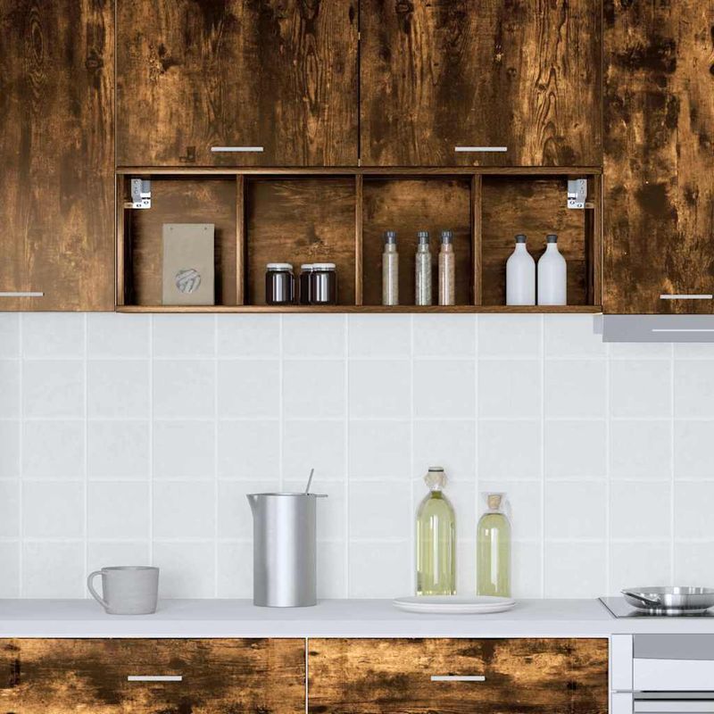 Casa si Gradina - Mobilier - Comode si corpuri - Corpuri bucatarie - Dulap suspendat cu raft Riga Stejar fumuriu 30 x 29,5 x 100 cm - Infinity.ro