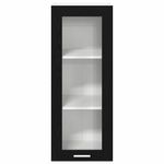 Casa si Gradina - Mobilier - Comode si corpuri - Corpuri bucatarie - Dulap suspendat cu raft Riga Stejar Negru 40 x 31 x 100 cm - Infinity.ro