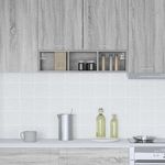 Casa si Gradina - Mobilier - Comode si corpuri - Corpuri bucatarie - Dulap suspendat Riga Gri Sonoma 20 x 29,5 x 80 cm Lemn compozit - Infinity.ro