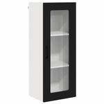 Casa si Gradina - Mobilier - Comode si corpuri - Corpuri bucatarie - Dulap suspendat de bucatarie cu raft Negru 40 x 31 x 100 cm - Infinity.ro