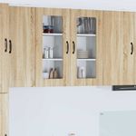 Casa si Gradina - Mobilier - Comode si corpuri - Corpuri bucatarie - Dulap suspendat de bucatarie cu raft cu usa 2 pcs Stejar Sonoma - Infinity.ro