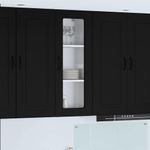 Casa si Gradina - Mobilier - Comode si corpuri - Corpuri bucatarie - Dulap suspendat de bucatarie cu raft Negru 40 x 31 x 100 cm - Infinity.ro