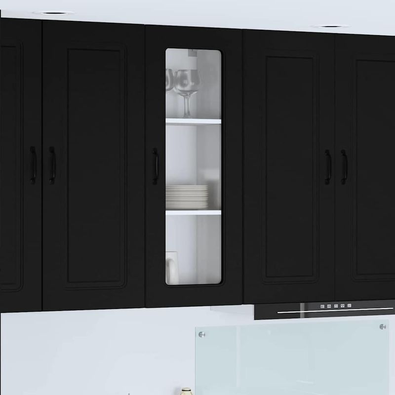 Casa si Gradina - Mobilier - Comode si corpuri - Corpuri bucatarie - Dulap suspendat de bucatarie cu raft Negru 40 x 31 x 100 cm - Infinity.ro