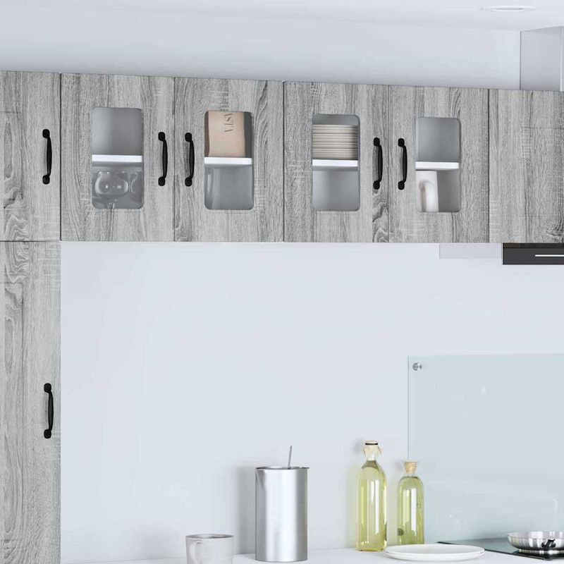Casa si Gradina - Mobilier - Comode si corpuri - Corpuri bucatarie - Dulap suspendat de bucatarie 2 pcs Gri Sonoma 60 x 31 x 40 cm - Infinity.ro