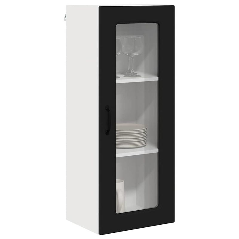 Casa si Gradina - Mobilier - Comode si corpuri - Corpuri bucatarie - Dulap suspendat de bucatarie cu raft Negru 40 x 31 x 100 cm - Infinity.ro