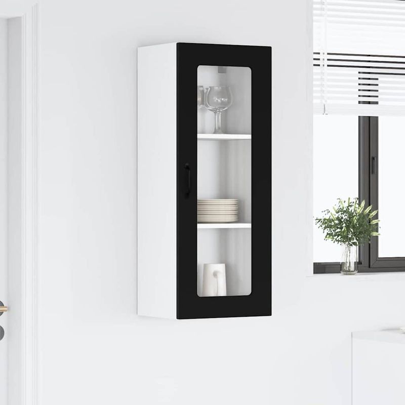 Casa si Gradina - Mobilier - Comode si corpuri - Corpuri bucatarie - Dulap suspendat de bucatarie cu raft Negru 40 x 31 x 100 cm - Infinity.ro