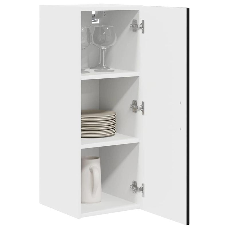 Casa si Gradina - Mobilier - Comode si corpuri - Corpuri bucatarie - Dulap suspendat de bucatarie cu raft Negru 30 x 31 x 80 cm - Infinity.ro