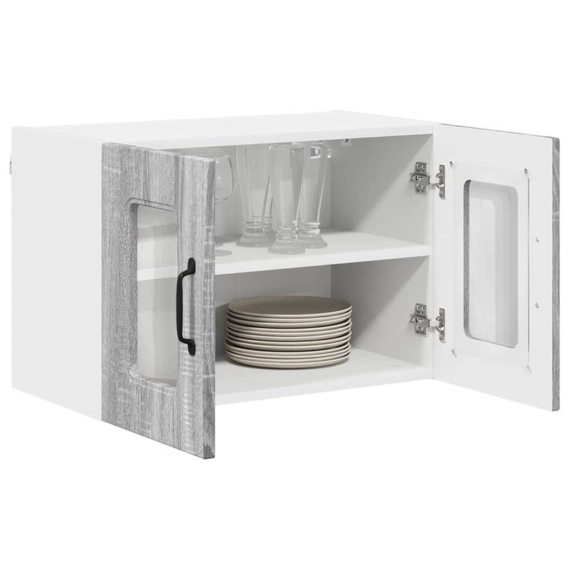 Casa si Gradina - Mobilier - Comode si corpuri - Corpuri bucatarie - Dulap suspendat de bucatarie 2 pcs Gri Sonoma 60 x 31 x 40 cm - Infinity.ro