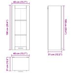Casa si Gradina - Mobilier - Comode si corpuri - Corpuri bucatarie - Dulap suspendat cu raft Riga Stejar Negru 40 x 31 x 100 cm - Infinity.ro