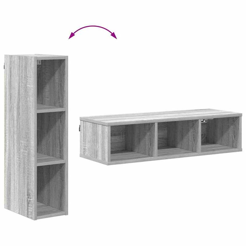 Casa si Gradina - Mobilier - Comode si corpuri - Corpuri bucatarie - Dulap suspendat Riga Gri Sonoma 20 x 29,5 x 80 cm Lemn compozit - Infinity.ro