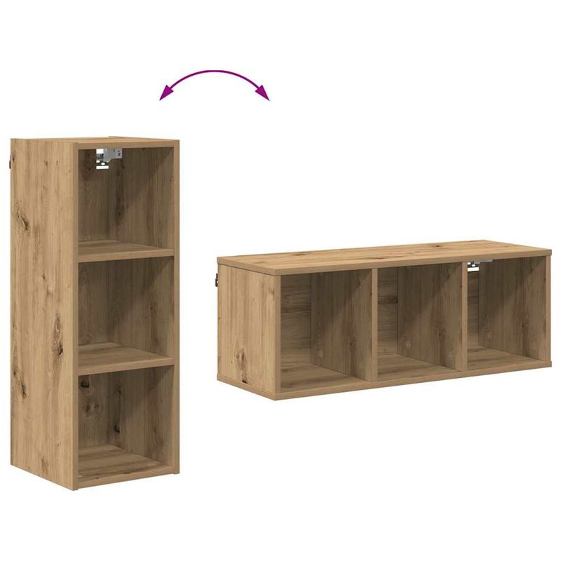 Casa si Gradina - Mobilier - Comode si corpuri - Corpuri bucatarie - Dulap suspendat cu raft Riga Stejar Artizanal 30 x 29,5 x 80 cm - Infinity.ro