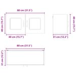Casa si Gradina - Mobilier - Comode si corpuri - Corpuri bucatarie - Dulap suspendat de bucatarie Stejar fumuriu 80 x 31 x 40 cm - Infinity.ro