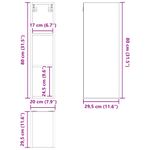 Casa si Gradina - Mobilier - Comode si corpuri - Corpuri bucatarie - Dulap suspendat Riga Gri Sonoma 20 x 29,5 x 80 cm Lemn compozit - Infinity.ro