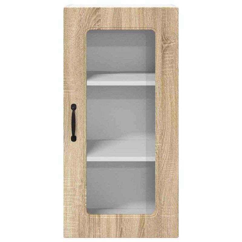 Casa si Gradina - Mobilier - Comode si corpuri - Corpuri bucatarie - Dulap suspendat de bucatarie cu raft cu usa 2 pcs Stejar Sonoma - Infinity.ro