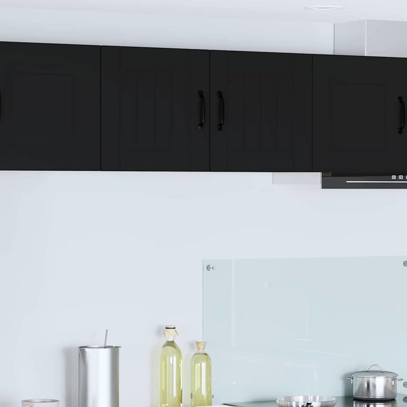 Casa si Gradina - Mobilier - Comode si corpuri - Corpuri bucatarie - Dulap suspendat de bucatarie 2 pcs Negru 40 x 31 x 40 cm - Infinity.ro