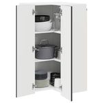 Casa si Gradina - Mobilier - Comode si corpuri - Corpuri bucatarie - Dulap suspendat de bucatarie cu raft Negru 57 x 57 x 100 cm - Infinity.ro