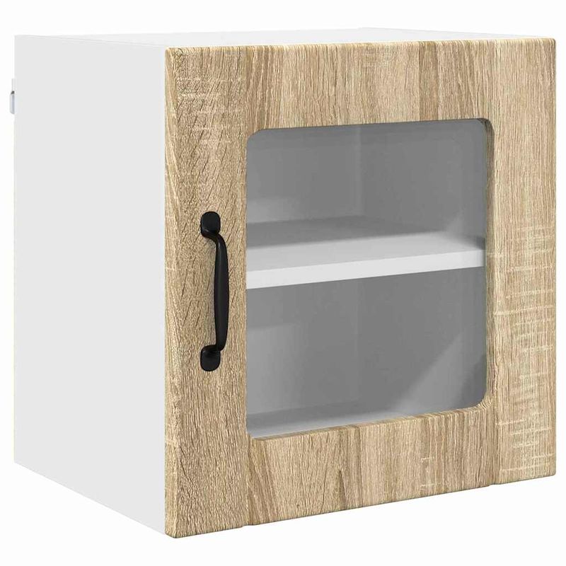 Casa si Gradina - Mobilier - Comode si corpuri - Corpuri bucatarie - Dulap suspendat de bucatarie cu raft 2 pcs Stejar Sonoma - Infinity.ro