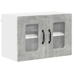 Casa si Gradina - Mobilier - Comode si corpuri - Corpuri bucatarie - Dulap suspendat de bucatarie cu raft cu usa 2 pcs Gri din beton - Infinity.ro